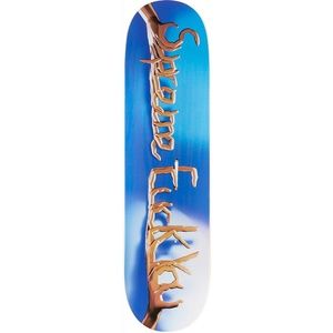 Authentic supreme fuck you skateboard, blue